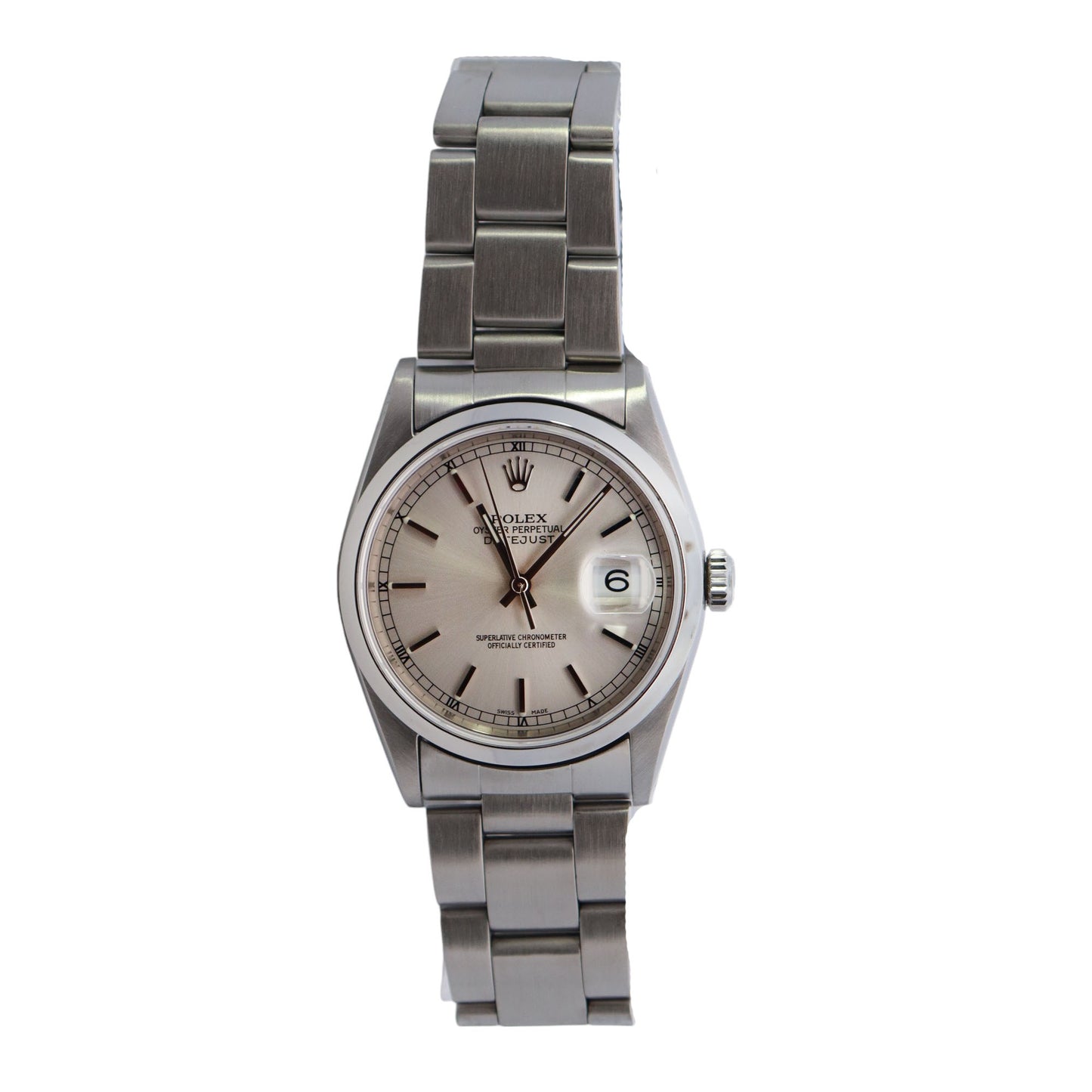 Rolex Datejust 36mm Silver Dial Watch Ref# 16200