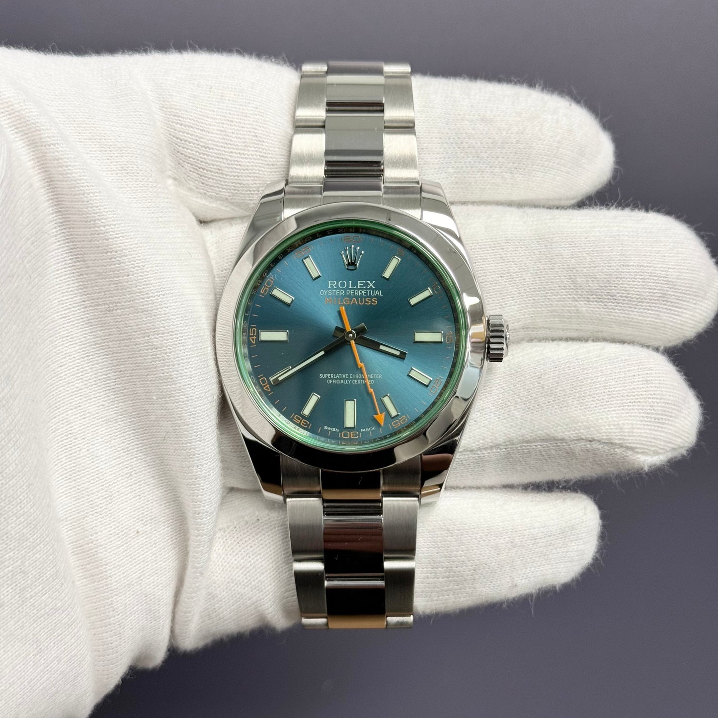 Rolex Milgauss 40mm Blue Dial Watch Ref# 116400GV