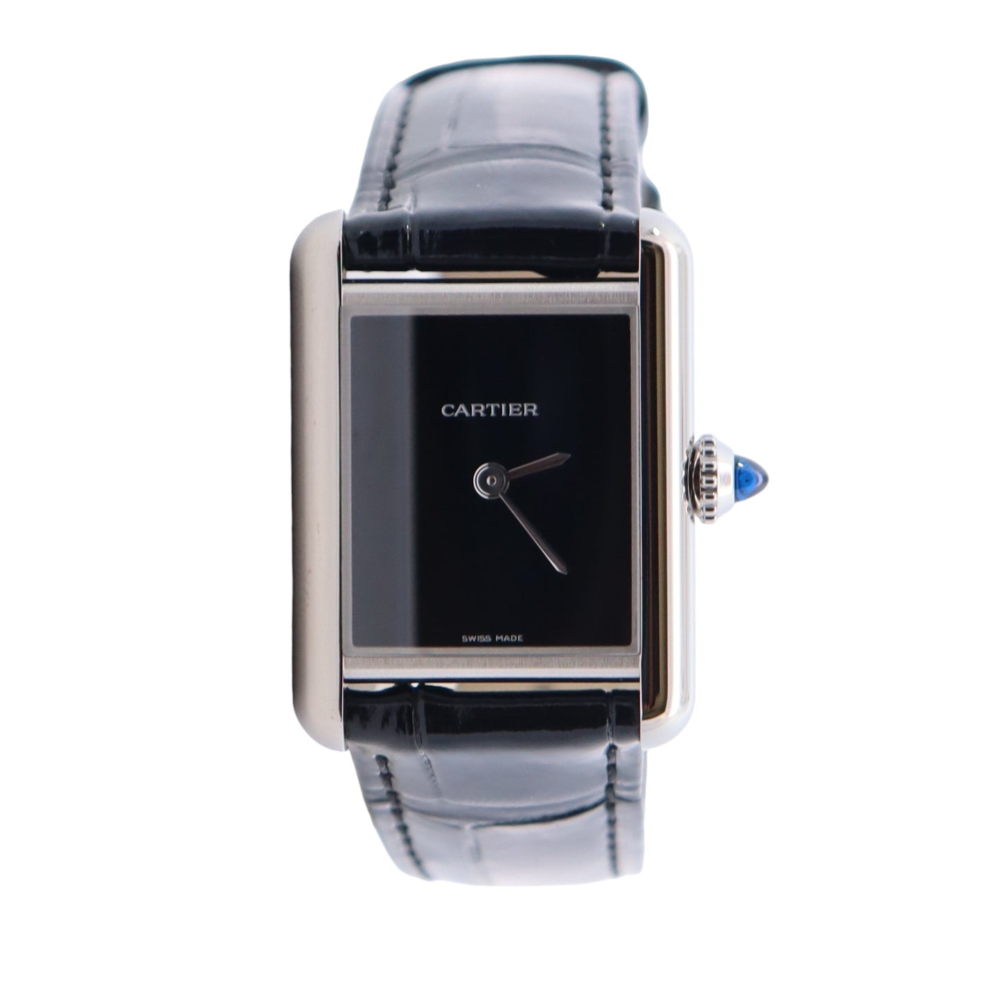 Cartier Tank 22mm Black Dial Watch Ref# WSTA0071