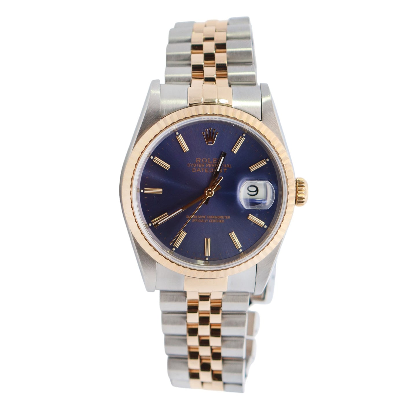 Rolex Datejust 36mm Blue Dial Watch Ref# 16233