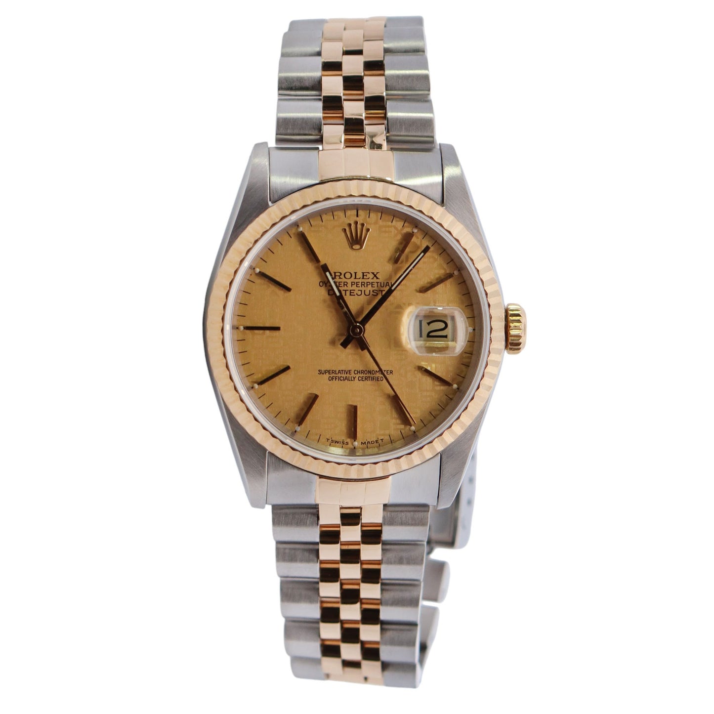 Rolex Datejust 36mm Champagne Dial Watch Ref# 16233