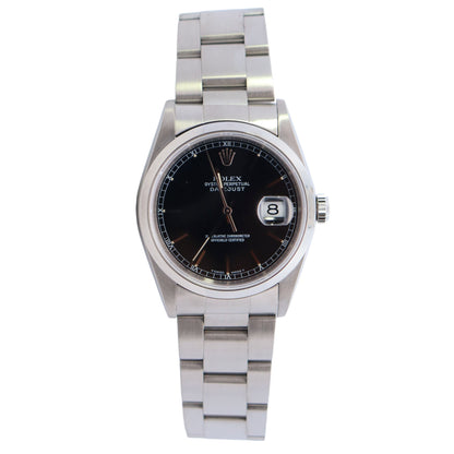 Rolex Datejust 36mm Black Dial Watch Ref# 16200 - Happy Jewelers Fine Jewelry Lifetime Warranty