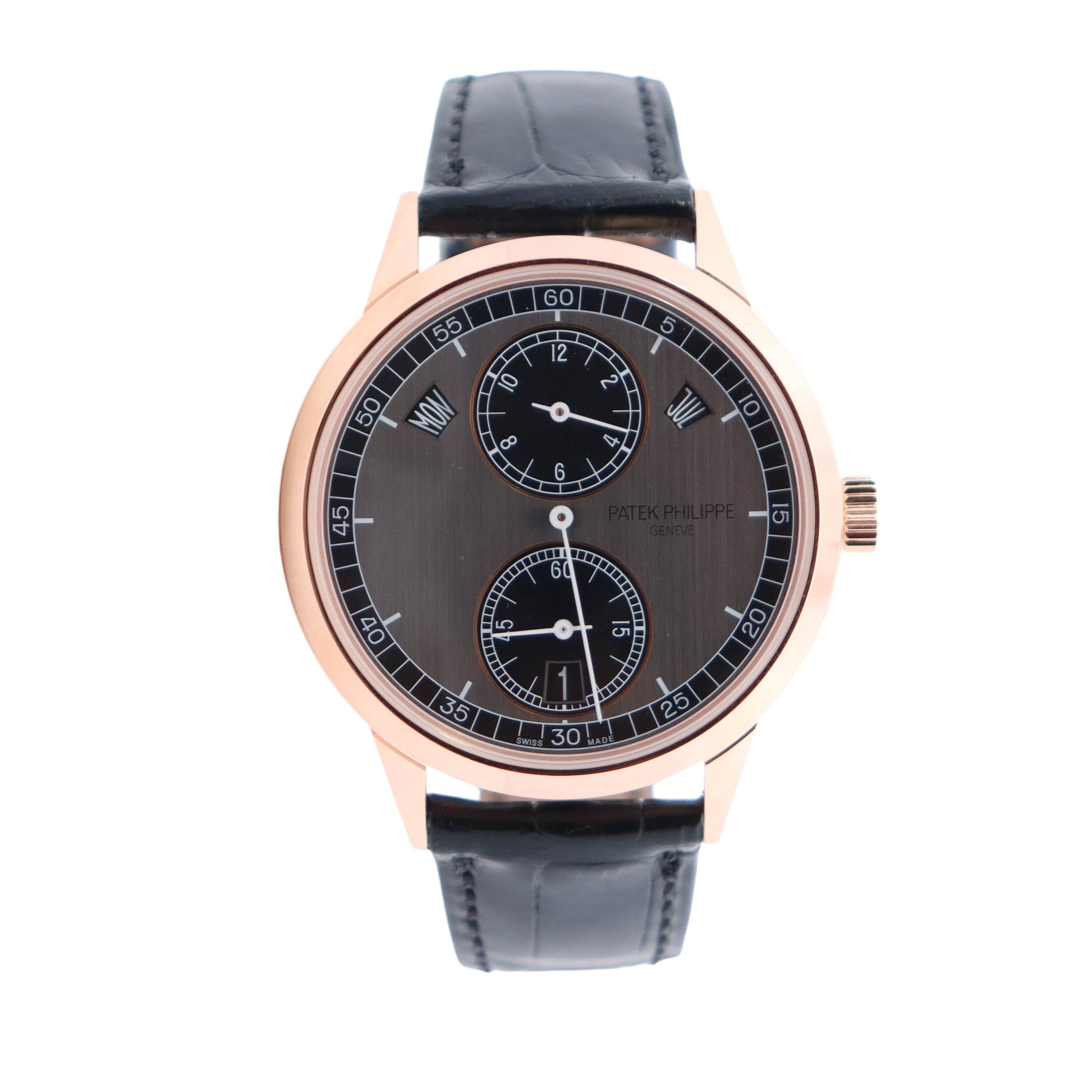 Patek Philippe Complications 40.5mm Graphite Dial Watch Ref# 5235/50R-001 - Happy Jewelers Fine Jewelry Lifetime Warranty