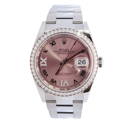 Rolex Datejust 36mm Pink Dial Watch Ref# 126284 - Happy Jewelers Fine Jewelry Lifetime Warranty