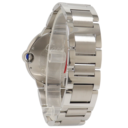 Cartier Ballon Bleu Stainless Steel 36mm Silver Roman Dial Watch Reference# WSBB0048 - Happy Jewelers Fine Jewelry Lifetime Warranty