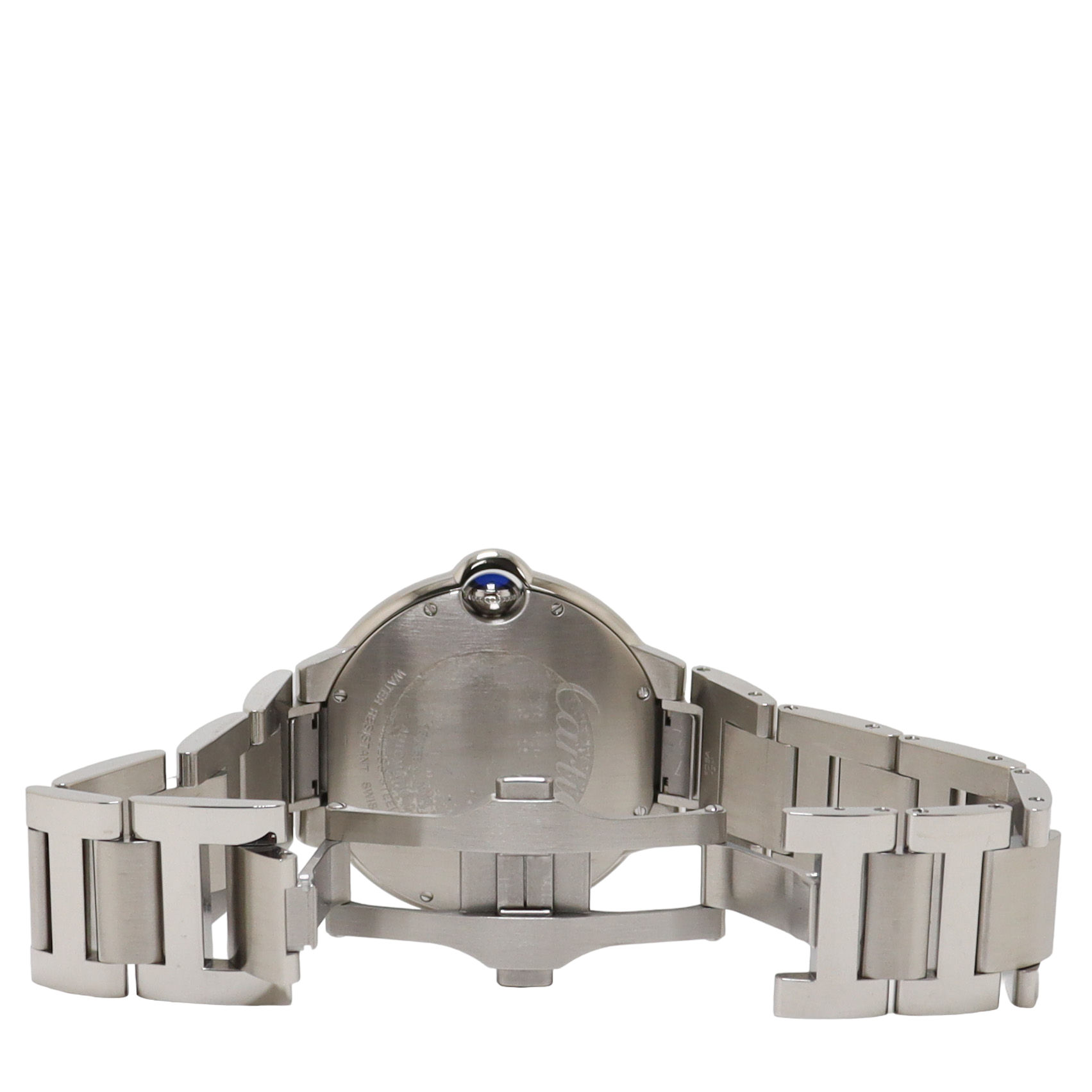 Cartier Ballon Bleu Stainless Steel 36mm Silver Roman Dial Watch Reference# WSBB0048 - Happy Jewelers Fine Jewelry Lifetime Warranty