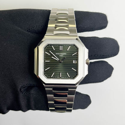 Patek Philippe Cubitis 45mm Green Dial Watch Ref# 5821/1A-001