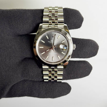 Rolex Datejust 41mm Rhodium Dial Watch Ref# 126300 - Happy Jewelers Fine Jewelry Lifetime Warranty