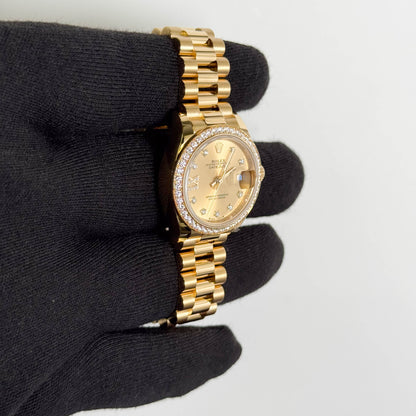 Rolex Datejust 28mm Champagne Dial Watch Ref # 279138RBR - Happy Jewelers Fine Jewelry Lifetime Warranty