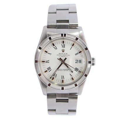 Rolex Datejust 34mm White Dial Watch Ref# 15010 - Happy Jewelers Fine Jewelry Lifetime Warranty