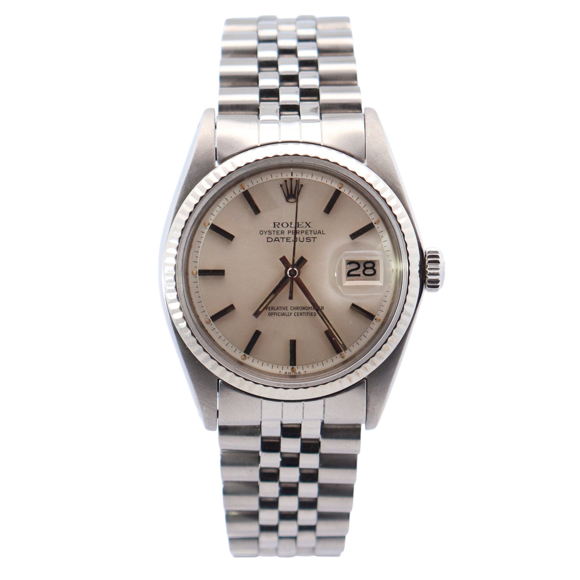 Rolex Datejust 36mm Silver Dial Watch Ref# 1601 - Happy Jewelers Fine Jewelry Lifetime Warranty