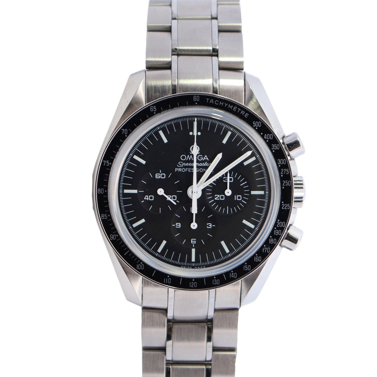 Omega Speedmaster 42mm Black Dial Watch Ref# 145.0022 - Happy Jewelers Fine Jewelry Lifetime Warranty