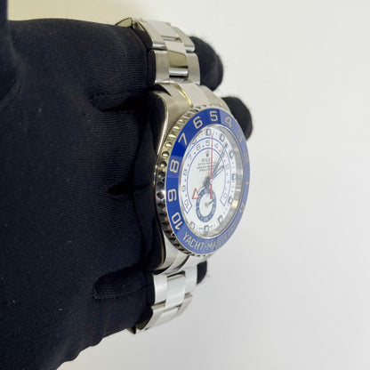 Rolex Yacht-Master II 44mm White Dial Watch Ref# 116680 - Happy Jewelers Fine Jewelry Lifetime Warranty