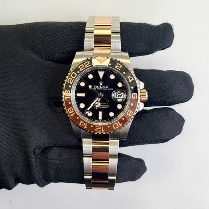 Rolex GMT Master II "Rootbeer" 40mm Black Dial Watch Ref# 126711CHNR