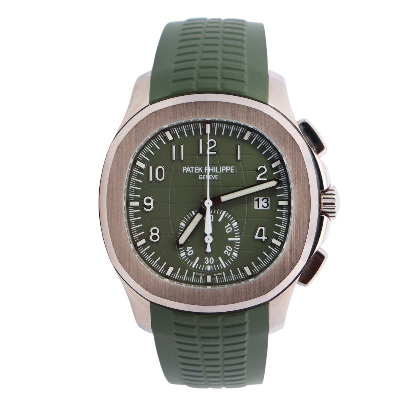 Patek Philippe Aquanaut 42mm Green Dial Watch Ref# 5968G-010