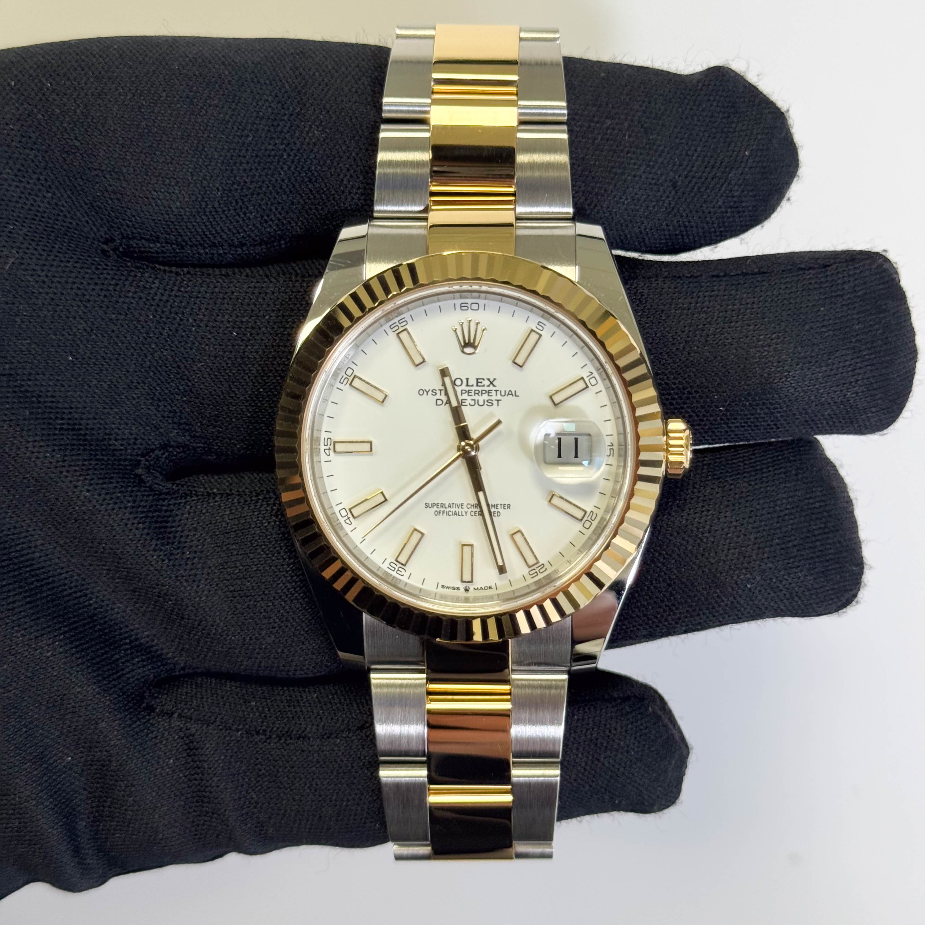 Rolex Datejust 41mm White Dial Watch Ref# 126333 - Happy Jewelers Fine Jewelry Lifetime Warranty