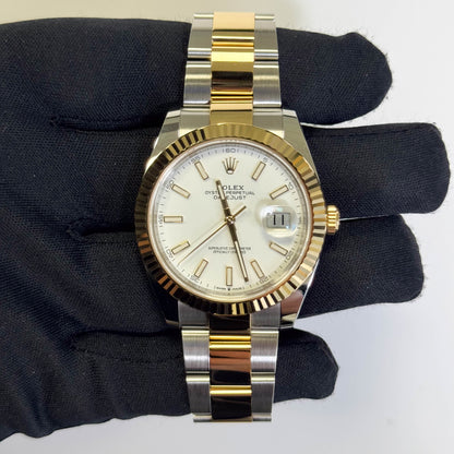 Rolex Datejust 41mm White Dial Watch Ref# 126333 - Happy Jewelers Fine Jewelry Lifetime Warranty