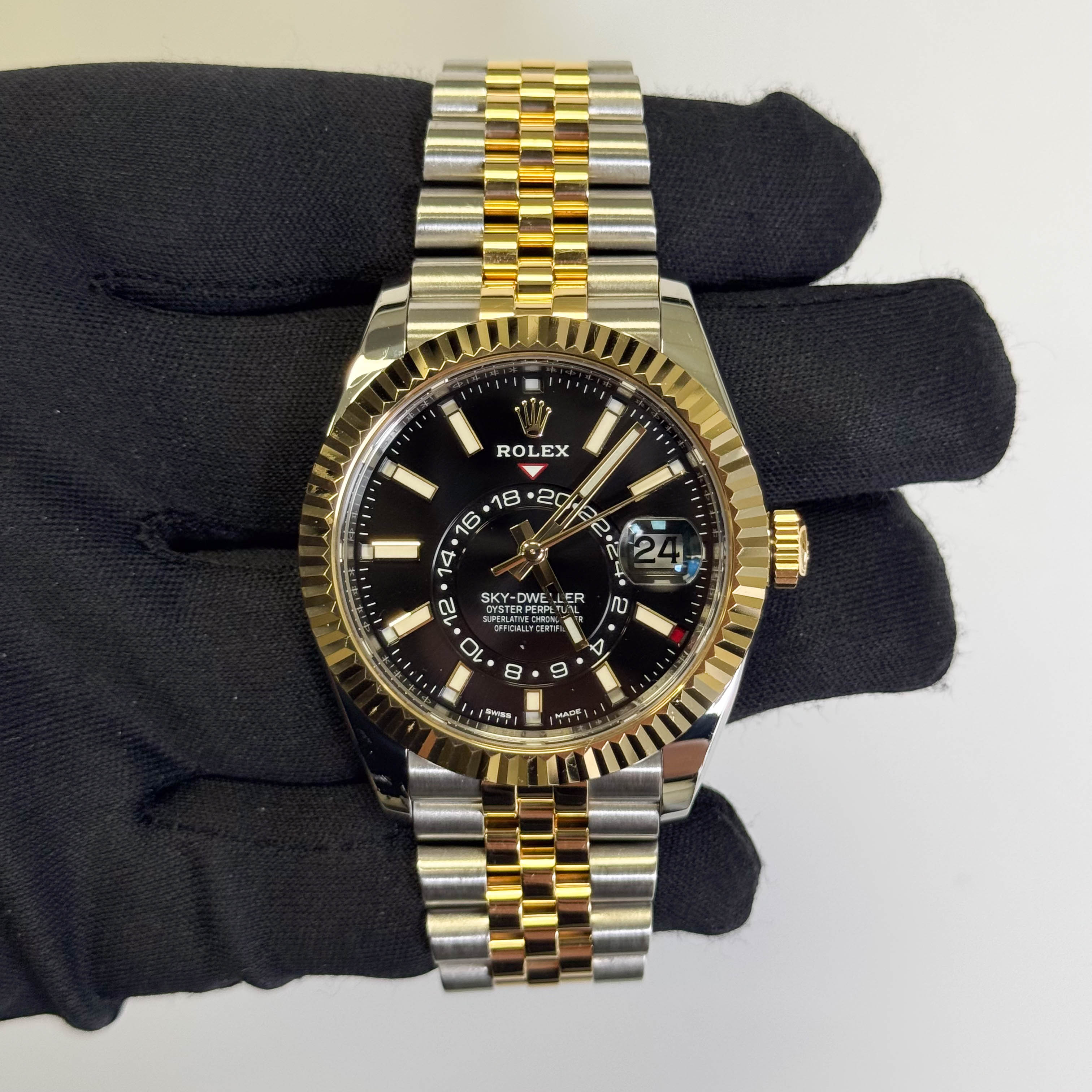 Rolex Sky-Dweller 42mm Black Dial Watch Ref# 326933 - Happy Jewelers Fine Jewelry Lifetime Warranty