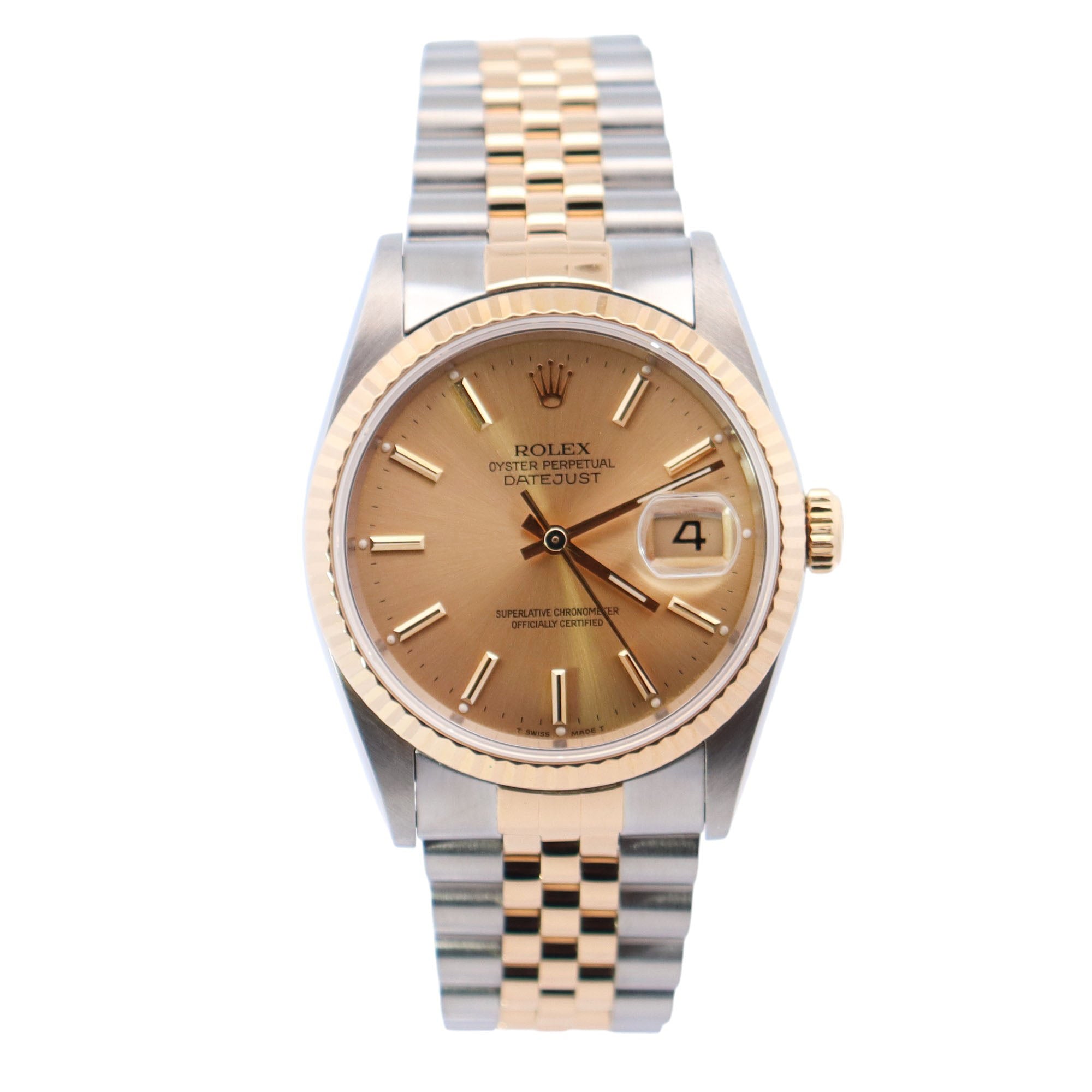 Rolex Datejust 36mm Champagne Dial Ref# 16233 - Happy Jewelers Fine Jewelry Lifetime Warranty