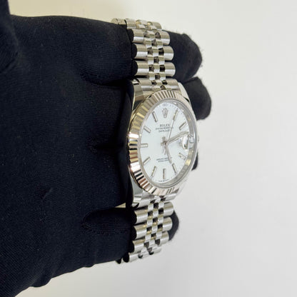 Rolex Datejust 41mm White Dial Watch Ref# 126334 - Happy Jewelers Fine Jewelry Lifetime Warranty