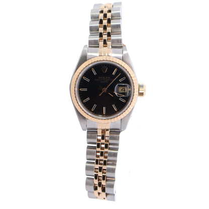 Rolex Datejust 26mm Black Watch Dial Ref# 69173 - Happy Jewelers Fine Jewelry Lifetime Warranty