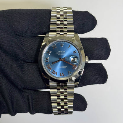 Rolex Datejust 41mm Blue Dial Watch Ref# 126300