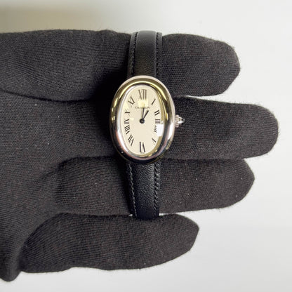 Cartier Baignoire 20mm Ivory Dial Watch Ref# W15133L2