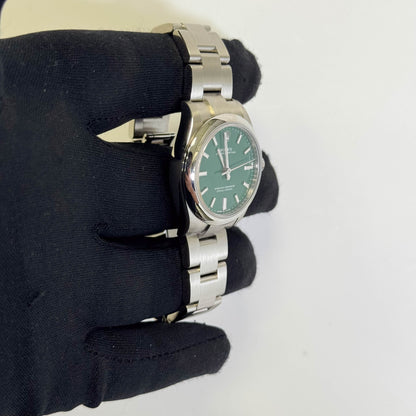 Rolex Oyster Perpetual 31mm Green Dial Watch Ref# 277200 - Happy Jewelers Fine Jewelry Lifetime Warranty