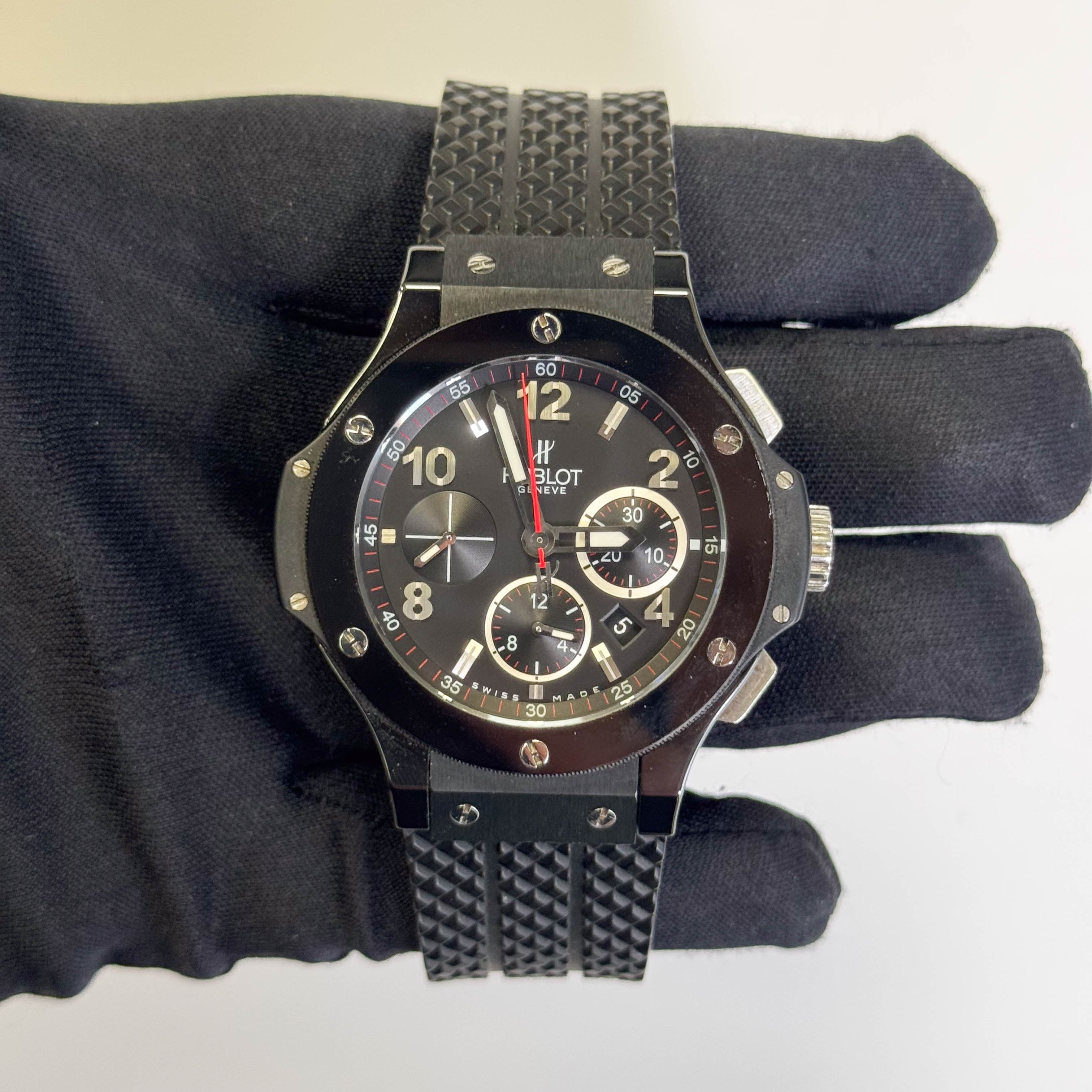 Hublot Big Bang 44mm Black Dial Watch Ref# 301.CM.130.RX - Happy Jewelers Fine Jewelry Lifetime Warranty