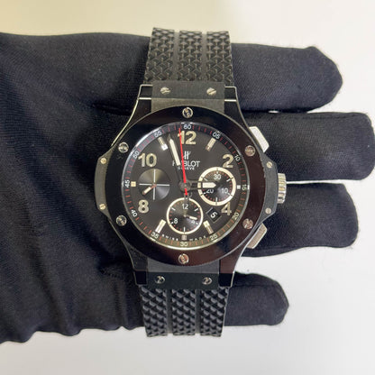 Hublot Big Bang 44mm Black Dial Watch Ref# 301.CM.130.RX - Happy Jewelers Fine Jewelry Lifetime Warranty