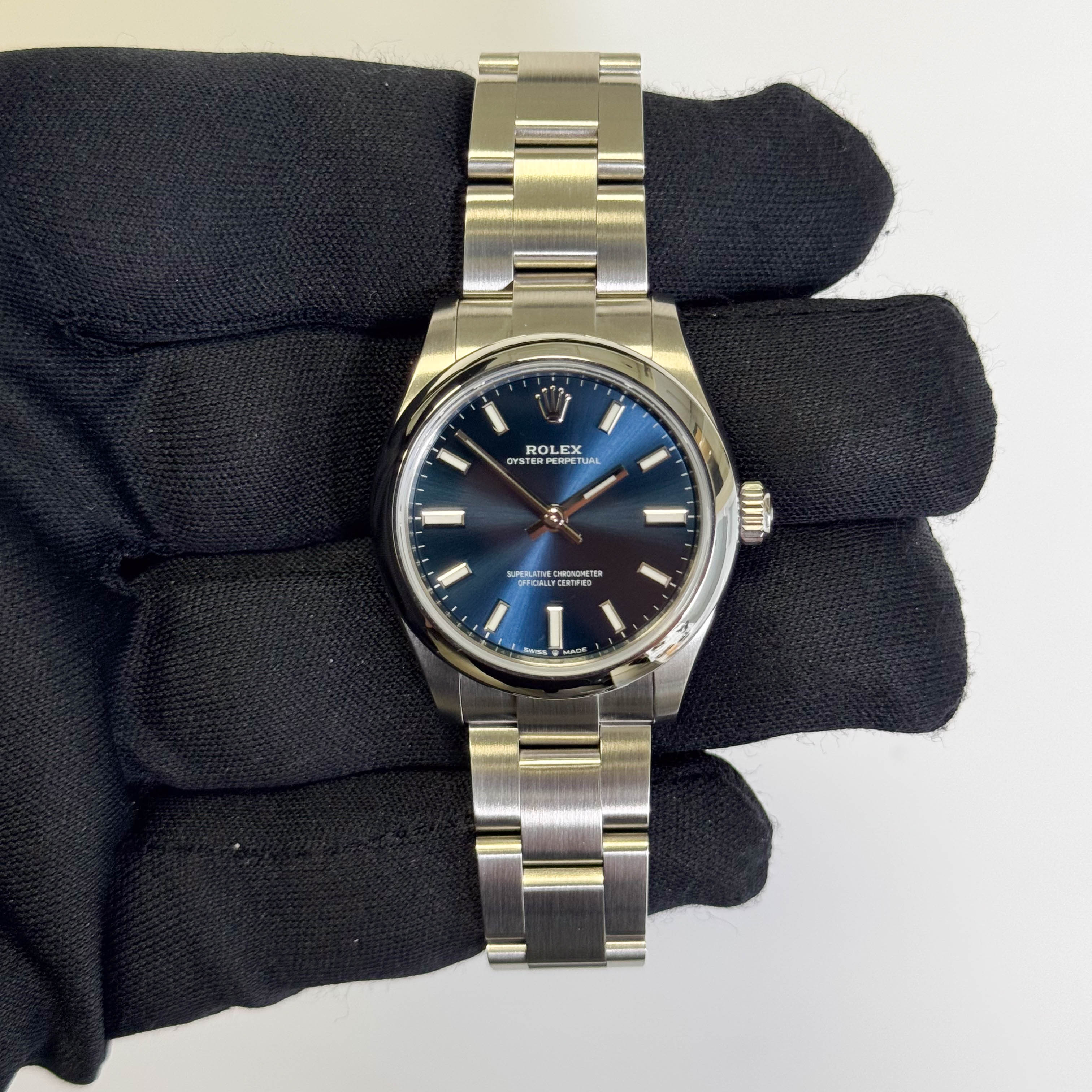 Rolex Oyster Perpetual 31mm Blue Dial Watch Ref# 277200 – Happy