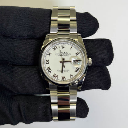 Rolex Datejust 36mm White Dial Watch Ref# 126200