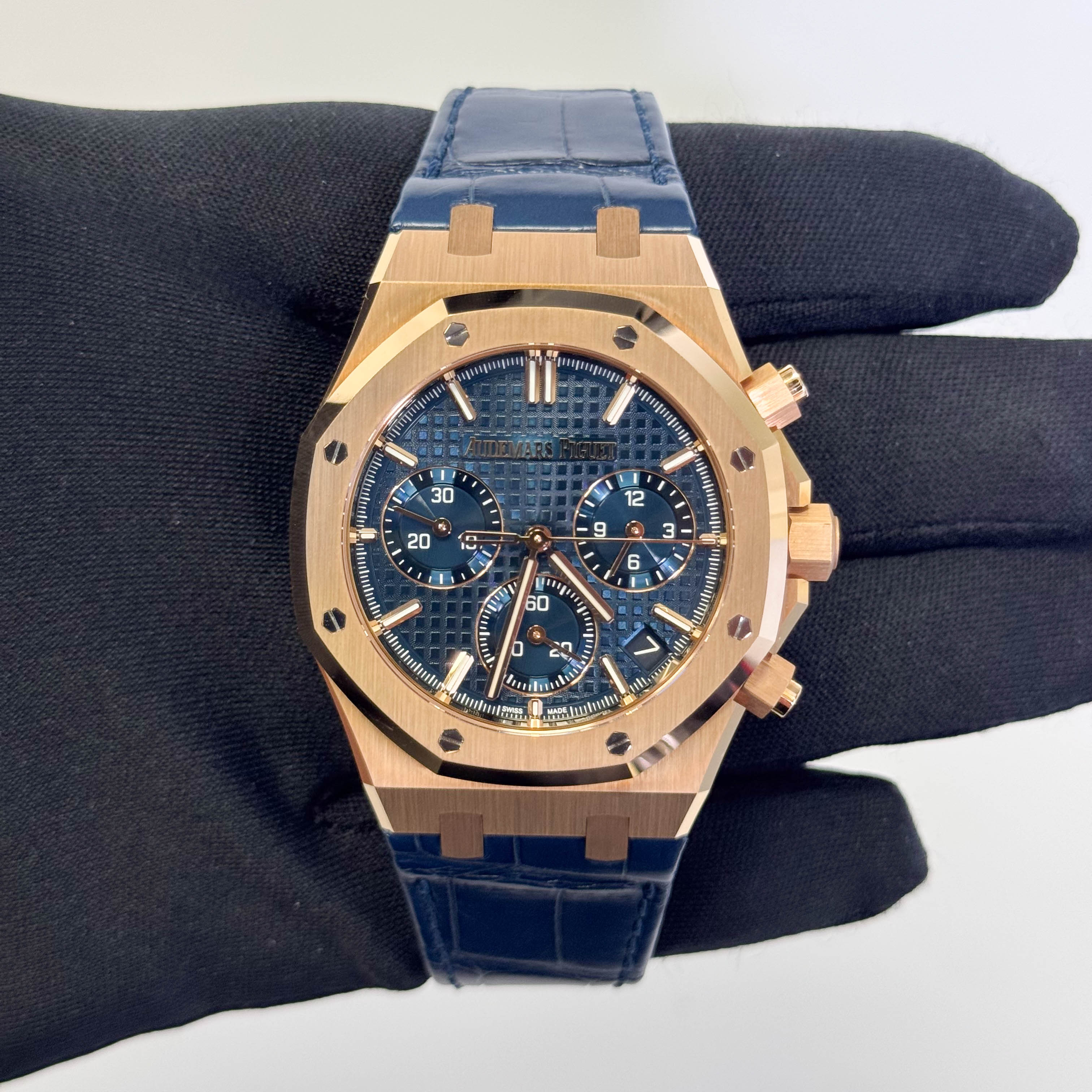 Audemars Piguet Royal Oak 41mm Blue Dial Watch Ref# 26240OR.OO.D315CR.01 - Happy Jewelers Fine Jewelry Lifetime Warranty