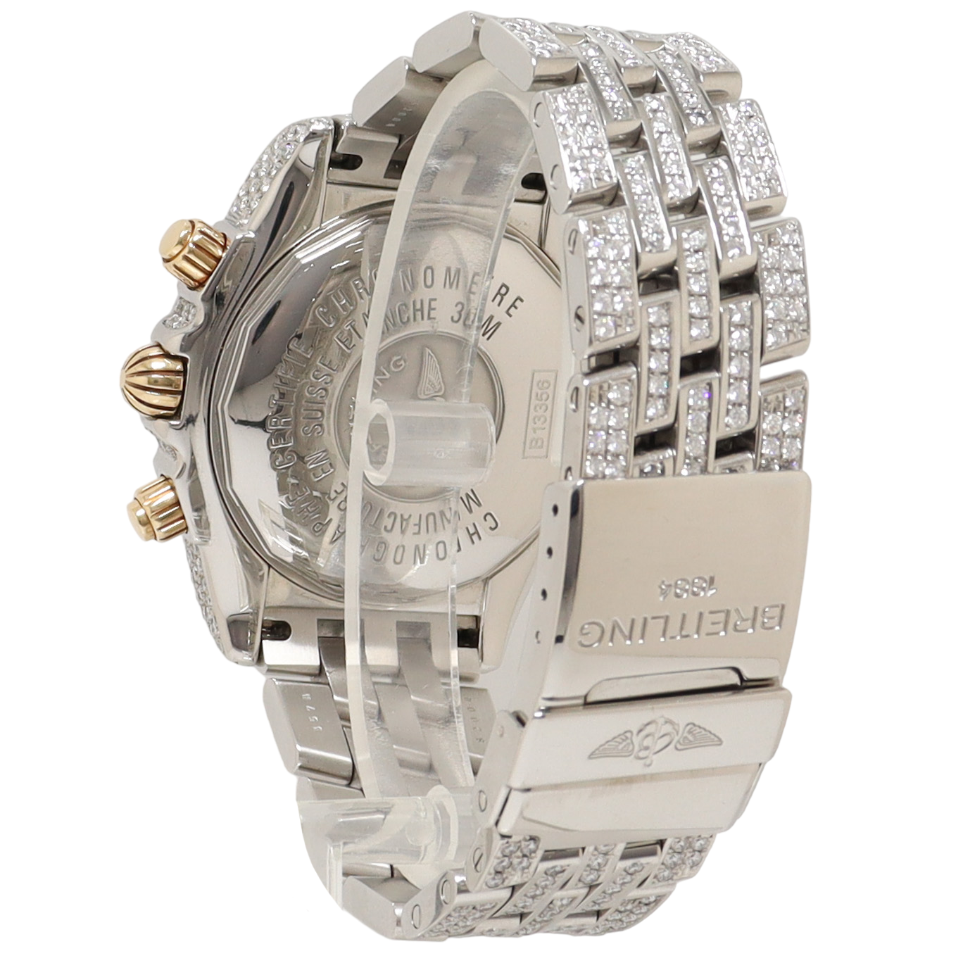 Breitling Evolution Chronomat Diamond Watch with Mother of Pearl Diamond Dial Watch Reference#: B13356 - Happy Jewelers Fine Jewelry Lifetime Warranty