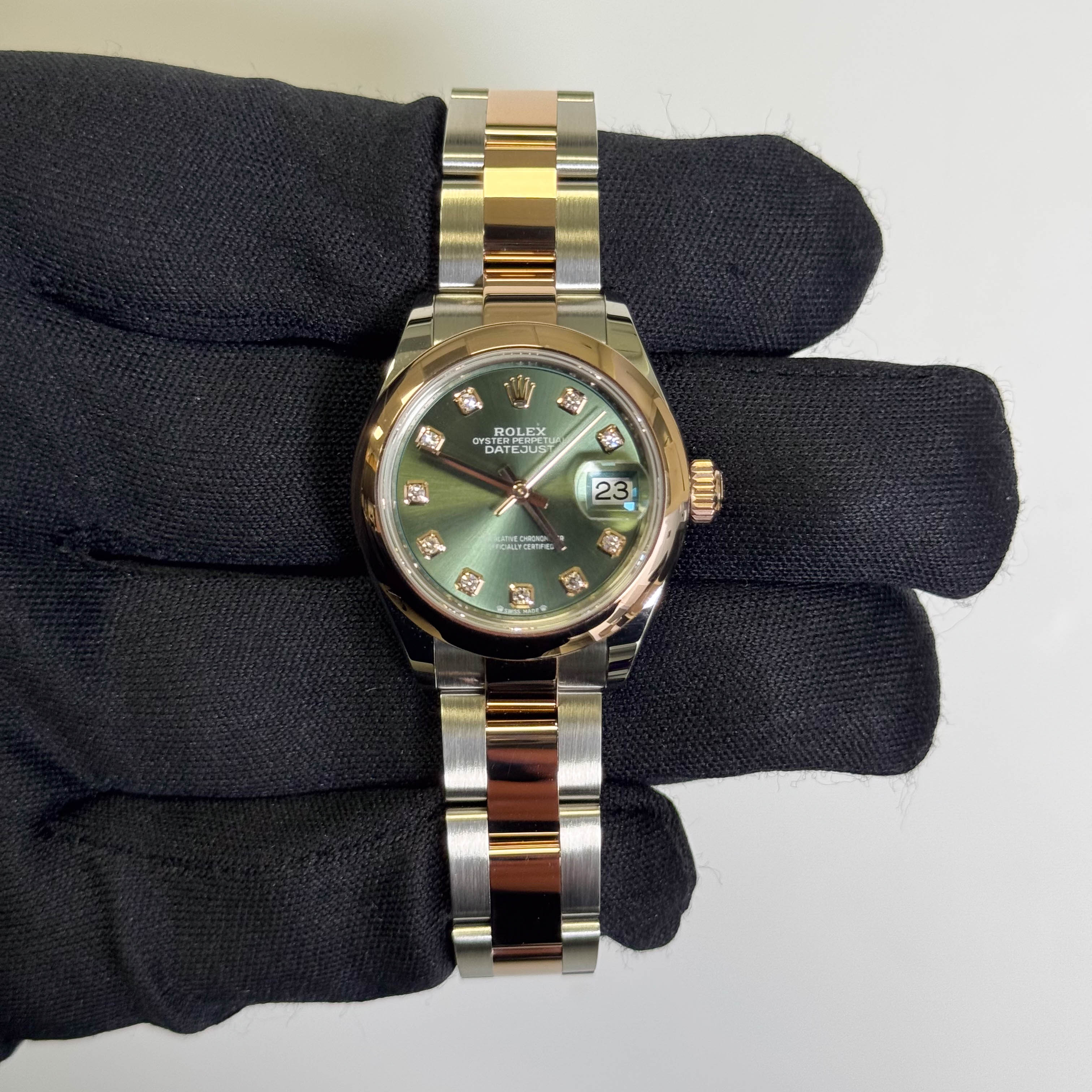 Rolex Datejust 28mm Olive Dial Watch Ref# 279161