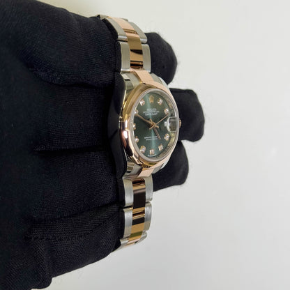 Rolex Datejust 28mm Olive Dial Watch Ref# 279161