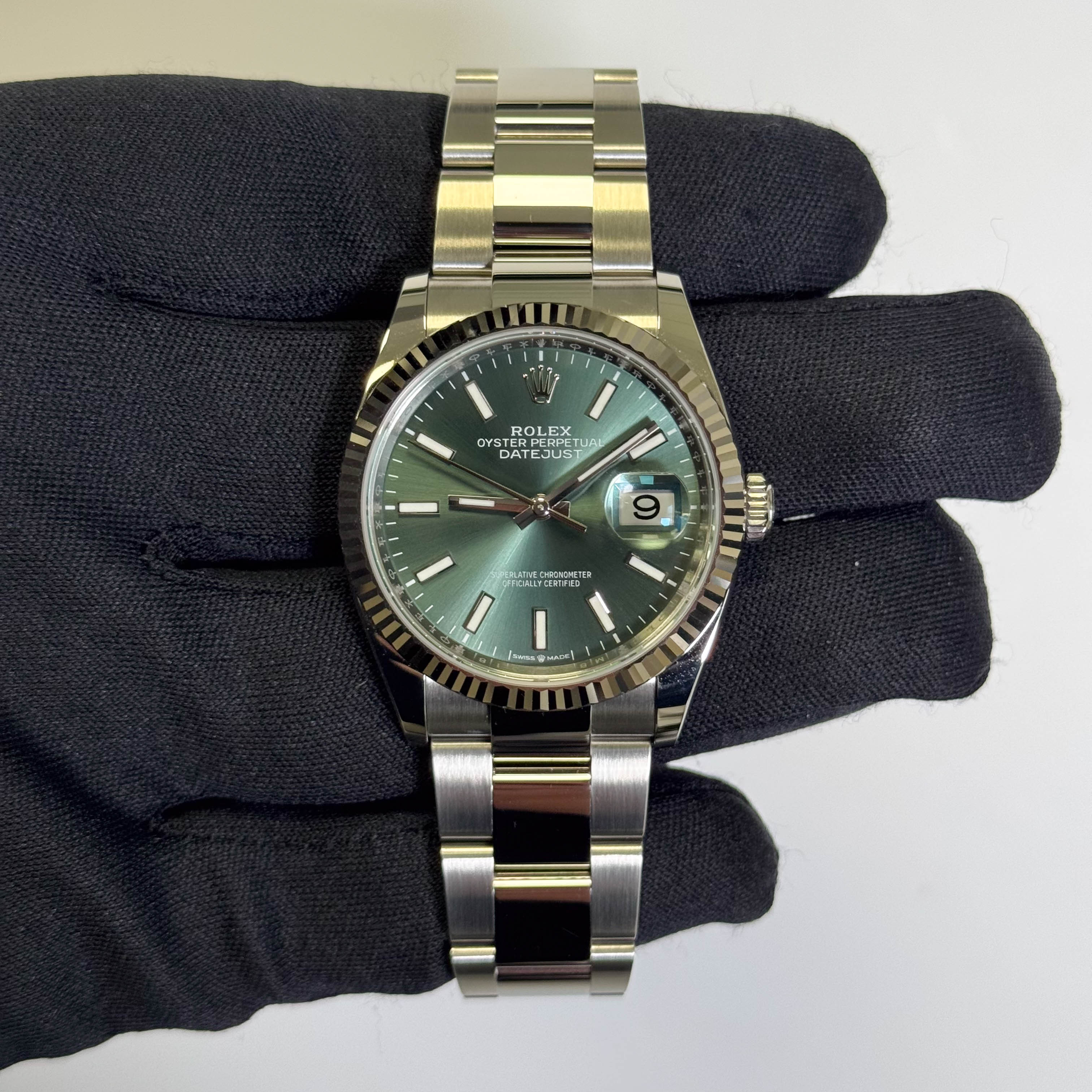 Rolex Datejust 36mm Green Dial Watch Ref# 126234 - Happy Jewelers Fine Jewelry Lifetime Warranty