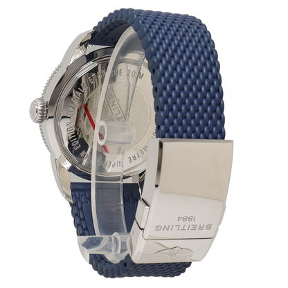 Breitling Superocean Heritage Stainless Steel 46mm Blue Stick Dial Watch Reference#: A17320 - Happy Jewelers Fine Jewelry Lifetime Warranty