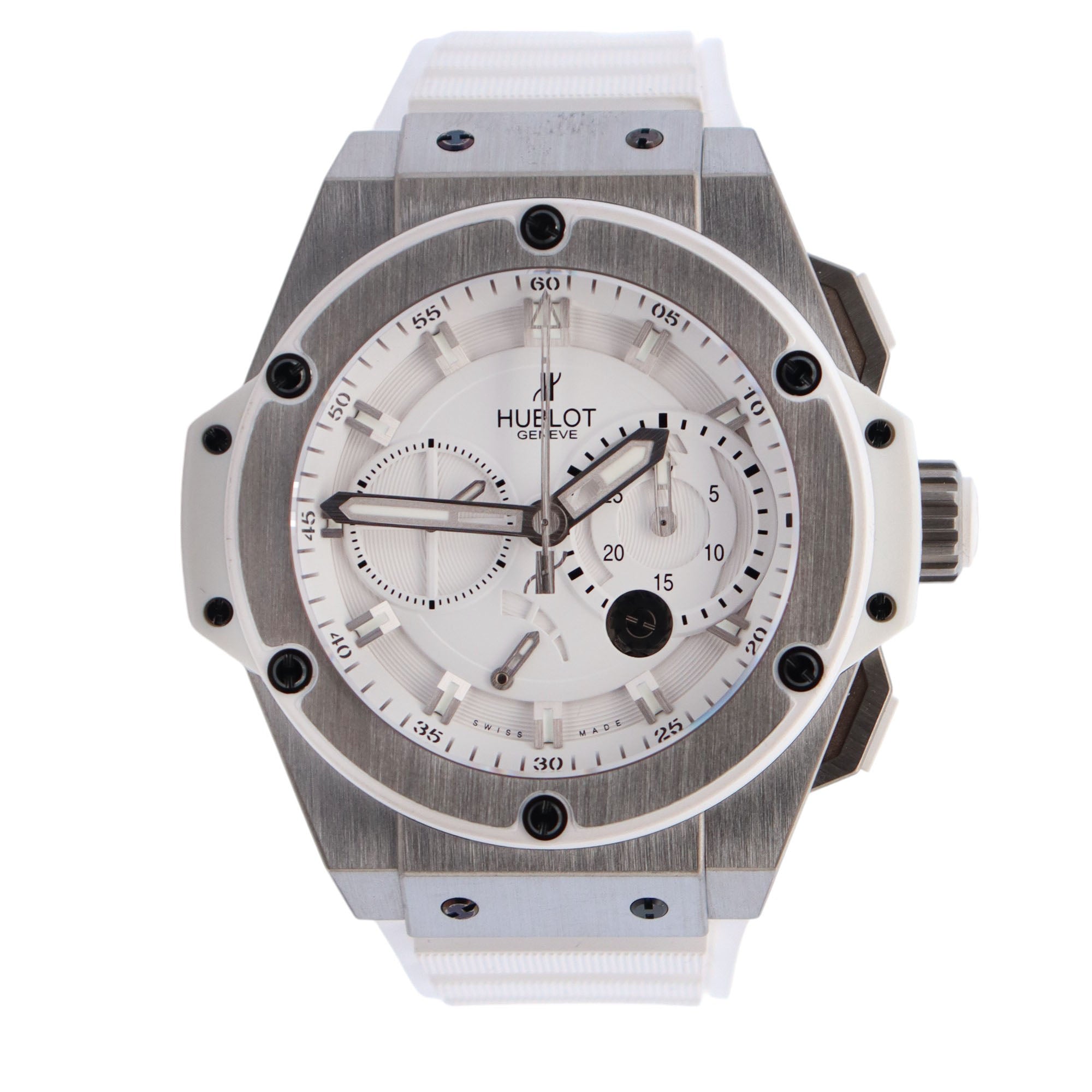 Hublot King Power 48mm White Dial Watch Ref# 709.ZE.2110.RW - Happy Jewelers Fine Jewelry Lifetime Warranty
