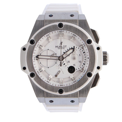Hublot King Power 48mm White Dial Watch Ref# 709.ZE.2110.RW - Happy Jewelers Fine Jewelry Lifetime Warranty