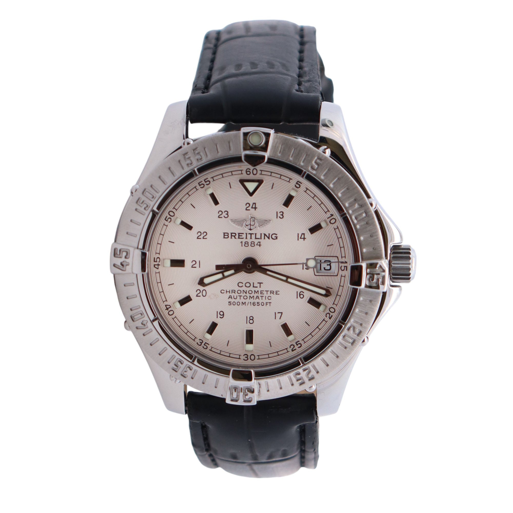 Breitling Colt 37.5mm White Dial Watch Ref# A17350 - Happy Jewelers Fine Jewelry Lifetime Warranty