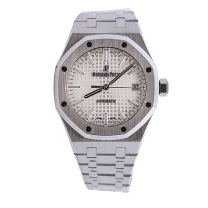 Audemars Piguet 37mm White Dial Ref# 15450ST.OO.1256ST.01 - Happy Jewelers Fine Jewelry Lifetime Warranty