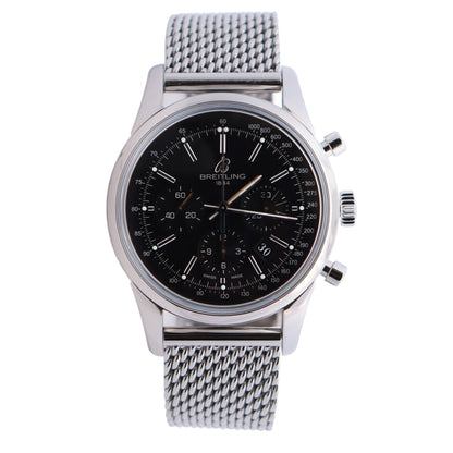 Breitling Transocean 43mm Black Dial Watch Ref# AB0152 - Happy Jewelers Fine Jewelry Lifetime Warranty