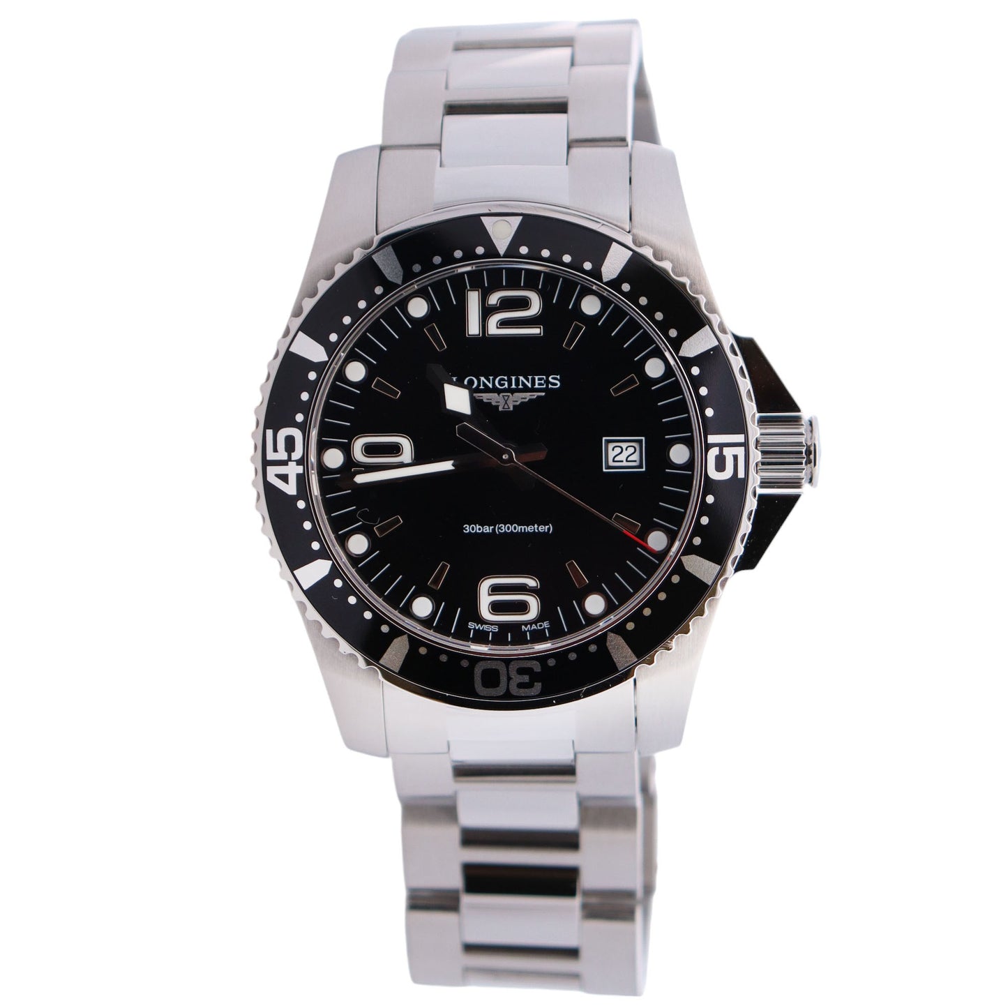 Longines Hydroconquest 44mm Black Dial Watch Ref# L3.840.4.56.6