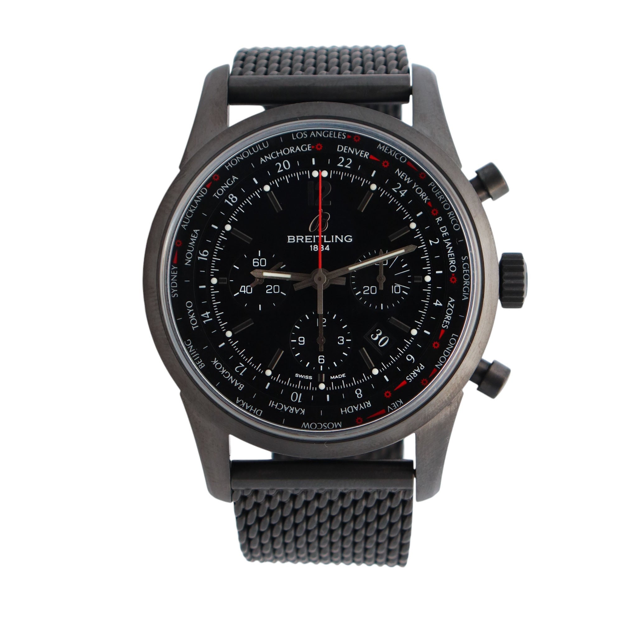 Breitling Transocean 46mm Black Dial Watch Ref# MB0510 - Happy Jewelers Fine Jewelry Lifetime Warranty