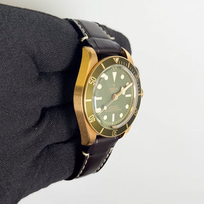 Tudor Black Bay 39mm Green Dot Dial Watch Ref# 79018V