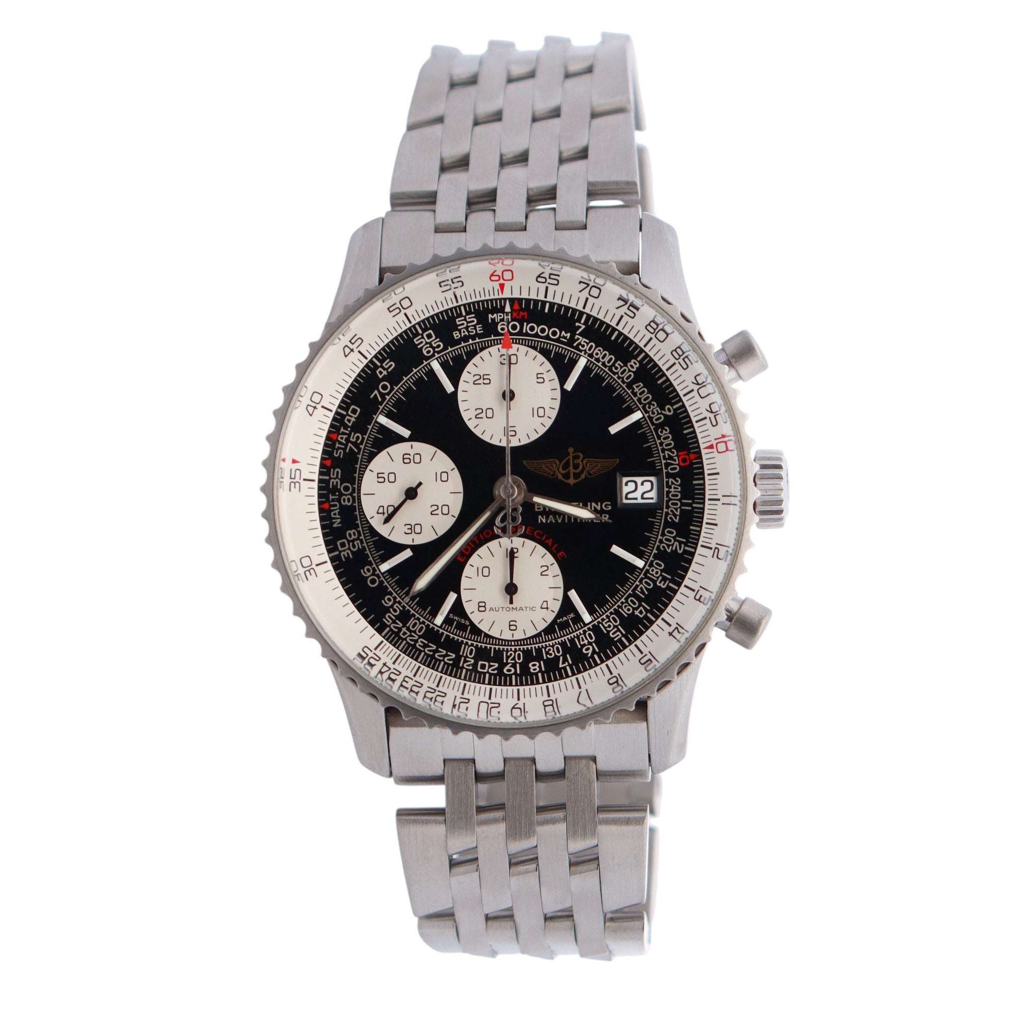 Breitling Navitimer 41mm Black Dial Watch Ref# A13330 - Happy Jewelers Fine Jewelry Lifetime Warranty