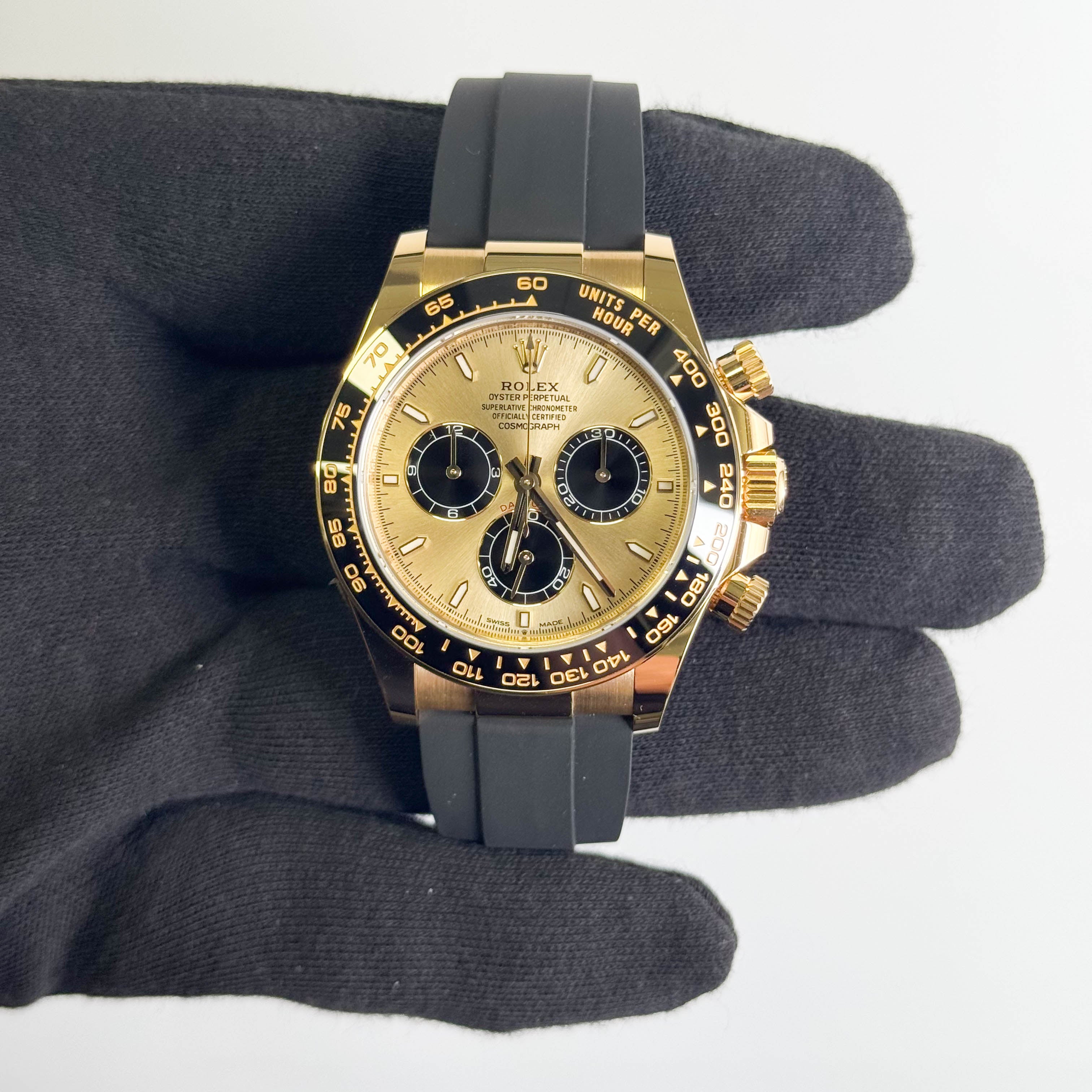 Rolex Daytona 40mm Gold Dial Watch Ref# 126518LN