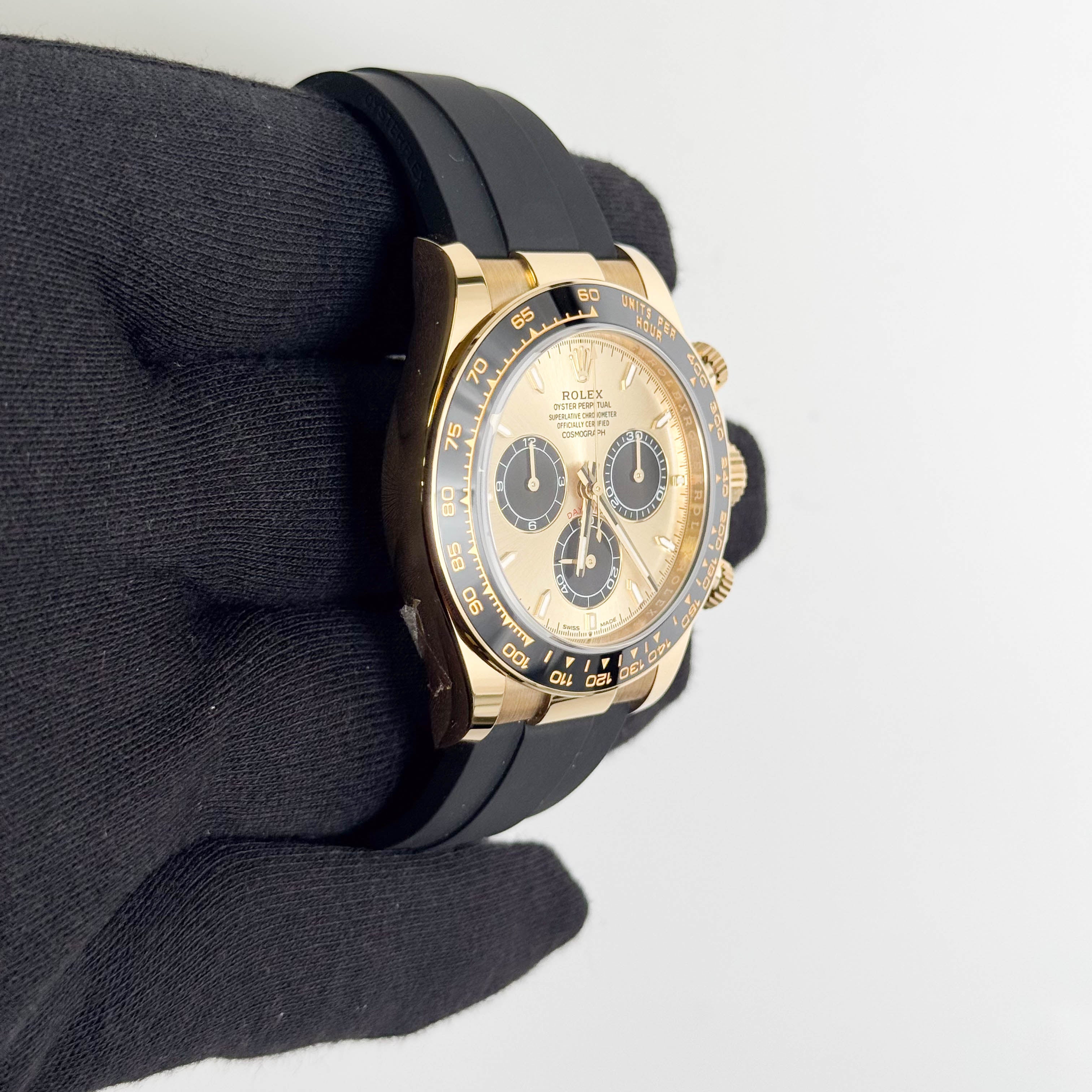 Rolex Daytona 40mm Gold Dial Watch Ref# 126518LN