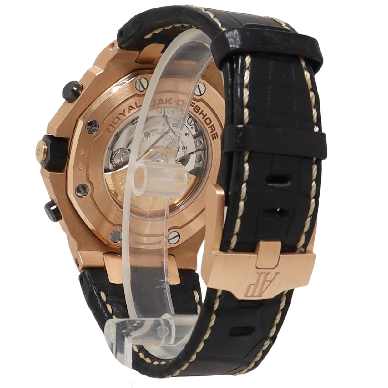 Audemars Piguet Royal Oak Offshore Rose Gold 44mm Gray Chronograph Dial Watch Reference#: 26470OR.OOA125CR.01 - Happy Jewelers Fine Jewelry Lifetime Warranty